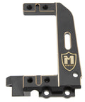Brass Servo Mount Upgrade For Vanquish H10 Optic Sparco Yokohama 1 To 10 RC Crawler Bolt On Heavy Duty Brass Black Anodized