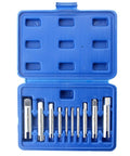 10 Piece Screw Tap Extractor Set High Speed Steel Drill Tap Remover For Broken Heads And Stripped Screws With Box