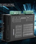 DM556 Two Phase Stepper Motor Driver for 24V to 50V DC with circuit diagram and anti-interference ability in a tech background
