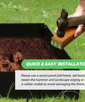 Installing Heavy Duty Steel Landscape Edging Kit Eight Point Four Inch Height By Forty Inch Length Panels