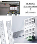 Twin Aluminum Rails 2 Pack 200mm Long By 35mm Wide By 7.5mm High For Electronics Enclosures And Control Panels installed view
