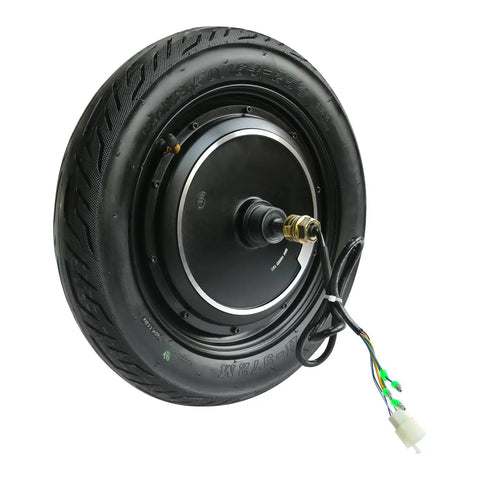 14 Inch 36 Volt 500 Watt Brushless Hub Motor Wheel With Integrated Drum Brake for Electric Scooter and Electric Bike, rear view