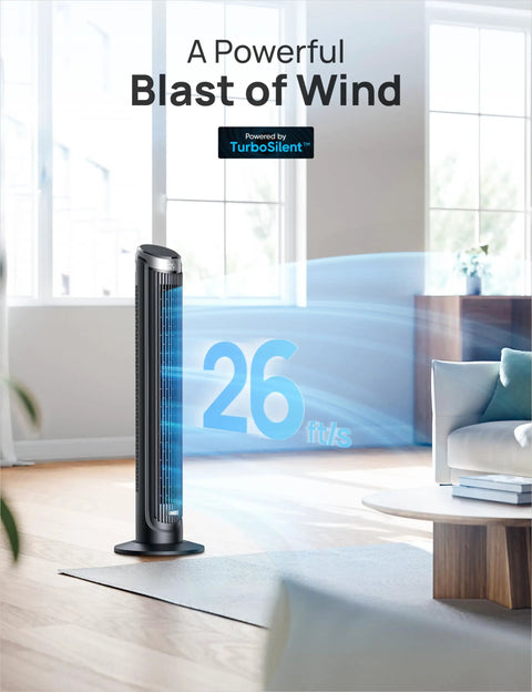 Ultra Stealthy Tower Fan For Bedroom Delivering Crisp Cool Breezes And Dead Silent Operation At Twenty Eight Decibels So You Can Chill Out All Night With Flexible Oscillation Timing