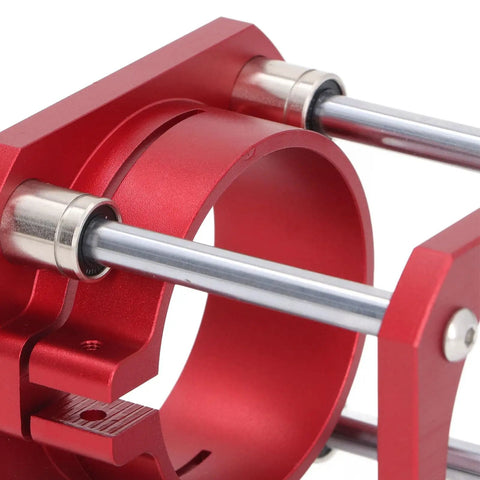 Rock Solid Router Lift Base Built With Premium Aluminum Alloy and Stainless Steel table raising rig close-up design detail.