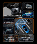 4K Front And Rear Dash Cam For Cars With 1080P Rear Camera Built In Wi Fi And App Control 32GB Card Included features