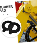 Heavy Duty Rubber Two Piece Flat Washers Kit For Excavators And Construction Machinery Noise Dampening Shim For Vibration Reduction Durable Rubber Pads Compatible With Various Models black rubber pad washers on excavator joint
