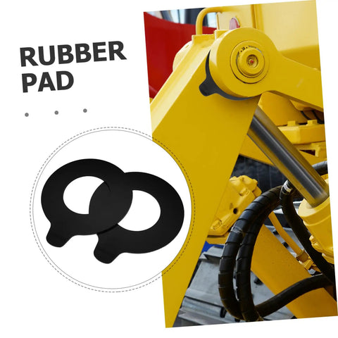Heavy Duty Rubber Two Piece Flat Washers Kit For Excavators And Construction Machinery Noise Dampening Shim For Vibration Reduction Durable Rubber Pads Compatible With Various Models black rubber pad washers on excavator joint