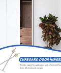 4 Pack Cabinet Support Rod Hinges For Kitchen Cabinets And Drop Leaf Surfaces Heavy Duty Metal Clamshell Style Support visible