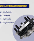 Two Pack Front Wheel Bearing Hub Assembly 513234 For 2006 Through 2010 Jeep Commander Front And 2005 Through 2010 Grand Cherokee Front With Five Lug And ABS Compatibility, showcasing safe and reliable features.