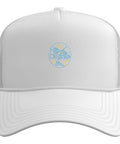 Crank Up Your Style With A Cool White Machinist Trucker Hat Perfect For CNC Guys Or Gear Heads with a graphic front design.