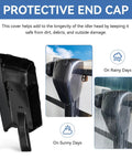 RV Awning Back End Cap For Your Camper Trailer Awnings Idler Drive Front End Cap Replacement, durable plastic, black