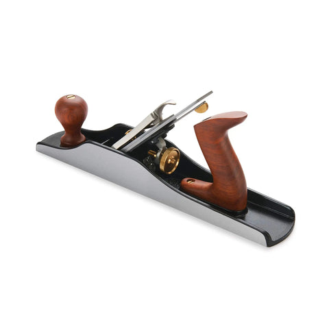 Five Bench Hand Plane Jack Model V3 Built Tough With Heavy Cast Iron And Machined Frog Features Premium Bubinga Handle side view