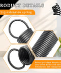 17713 Extension Spring For Commercial Ovens, close-up showing heavy-duty metal coil and hook ends
