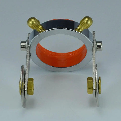 P-80 Plasma Cutter Roller Guide Wheel Spacer Set for Panasonic Torch with Two Screw Circle Compass, Silver, Front View