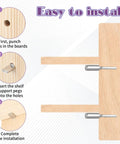 Step-by-step installation guide for 48 Pack Beefy Stainless Steel Shelf Support Pins With Spoon Shape Design.