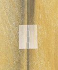 Clear Self Adhesive Acrylic Hinges For Cabinet Doors And Small Boxes 45x34mm applied to wood surface