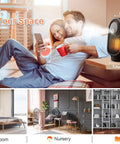 Couple enjoying warmth with Portable Electric Heater With Humidifier For Indoor Use Quick Heat Wide Oscillation Multi Protection.