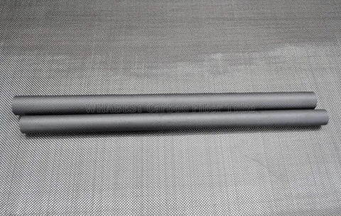 Two One Piece 3K Carbon Fiber Tubes 28x26mm lightweight shafts for drones, hexacopters, and aircraft wing spars, glossy or matte finish