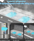 Portable Swamp Air Cooler With 3 Speed Settings And Ice Pack For Instant Chill Out Vibe 12H Timer showing water being added to ice packs.