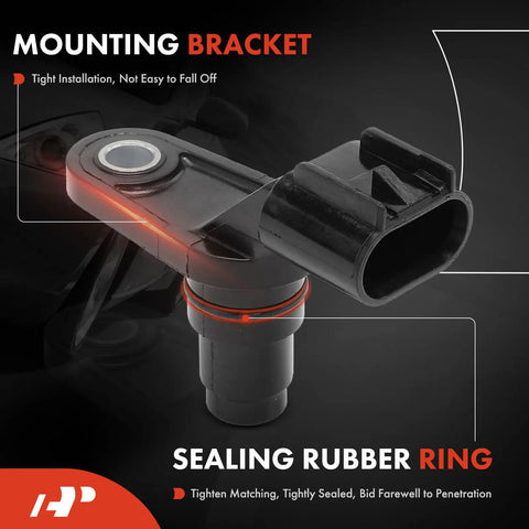 Two Pack Camshaft Position Sensor Kit for Buick LaCrosse 2010 to 2016, Chevrolet Captiva Sport 2008 to 2015, Equinox 2010 to 2017. Black mounting bracket and sealing rubber ring