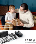 Starter Friendly Beginner Drone With 1080P Camera And Brushless Motors Long Flight Time One Key Takeoff And Landing RC Quadcopter, gift set with boy and man exchanging present