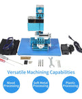Dope Little Mini Milling Machine For Wood And Soft Metals, Compact Hobby Tool with accessories, DIY workshop setup