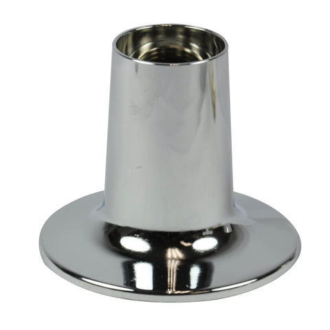 Fix Up Your Old Tub Shower Faucet With This Cross-Arm Three Handle Rebuild Valve Trim Kit Designed For Pfister Contempera Contessa Models Comes With All Stems Seats Flanges Handles And Wrench In White Chrome flange close-up