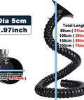Rock Solid Super Adjustable 360 Degree Air Extractor Arm With Hella Flexible Duct Collector Hose showing flexible 80 to 200cm duct for fume extraction.