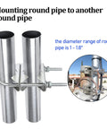 Heavy Duty Mast Clamp Kit For Outdoor Antennas With U Bolts And V Jaw Blocks, Mast To Mast Mount Bracket for round pipes