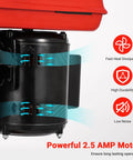 Close-up of the 2.5A motor in the 8 Inch Benchtop Drill Press With Laser Guide And 1W LED Work Light Five Speed Settings