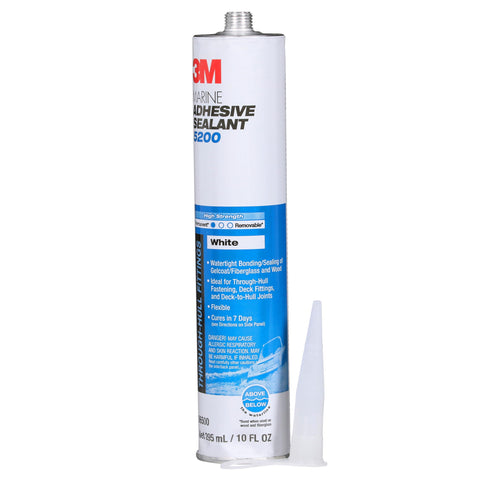 Marine Adhesive Sealant 5200 Waterproof Bonding And Sealing For Boats And RVs Above And Below Waterline White 10 Fl Oz Cartridge