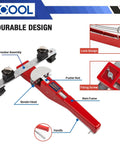 Tubing Bender Kit With Seven Exchangeable Heads One Quarter To Seven Eighths Inch For Soft Copper And Aluminum HVAC Refrigeration Systems Includes A Handy Tube Cutter And Pro Grade Aluminum Alloy Build showing bender head and handle details