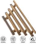 Top view of 10 Pack Champagne Bronze Cabinet Handles For Drawers And Cabinets, Seven And A Half Inch Center Hole Drawer Pulls.