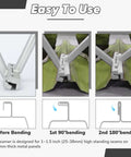 Diagram of Two In One Hand Seamer For Sheet Metal Heavy Duty Standing Seam Tool demonstrating bending process and clip lock design