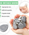 Teardrop Marble Tablecloth Weights With Metal Clips 24 Pack Outdoor Table Cover Hangers For Picnics And Parties Windproof