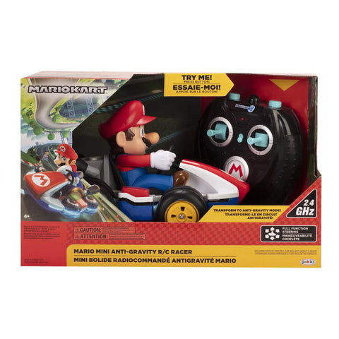 Anti Gravity Mini RC Racer With 2.4Ghz Control Drifts And Wheelies 360 Spins And Gravity Mode Flip Up To 100 Feet Range Indoor Outdoor Dope Stunt Toy For Fast Fun Car Action in packaging with Mario character