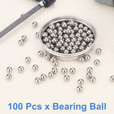 100 Pcs 6Mm 316L Stainless Steel Bearing Balls G200 Precision in a metal container
