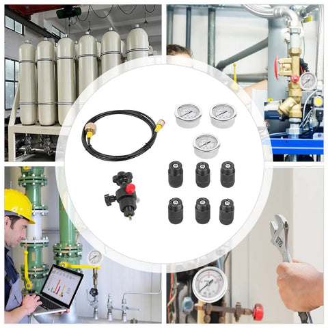 Beefed Up Pro Grade Heavy Duty Hydraulic Pressure Test Kit With Nitrogen Accumulator, components layout and usage scenarios.