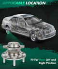 2 x Rear Wheel Hub And Bearing Assembly For 2006 to 2011 Honda Civic And 2006 to 2010 Acura CSX Non ABS 1.8L 2.0L 5 Lug