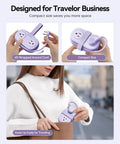 Travel Ready Cruise Approved Power Strip With Four Foot Extension Cord slips easily into a handbag for travel convenience.