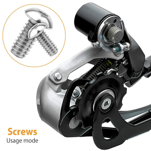 Two 1/4-20 hex button head screws, 304 stainless; shown with brake hardware, from VIGRUE 300pc stainless kit