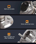 Rear Right Wheel Hub And Bearing Assembly With ABS OEM Style Replacement For 2002 2003 Lexus ES300 2007 2012 ES350 2002 2011 Toyota Camry 2005 2012 Avalon 5 Lug showing smooth metal finish, bolt holes, and ABS socket.