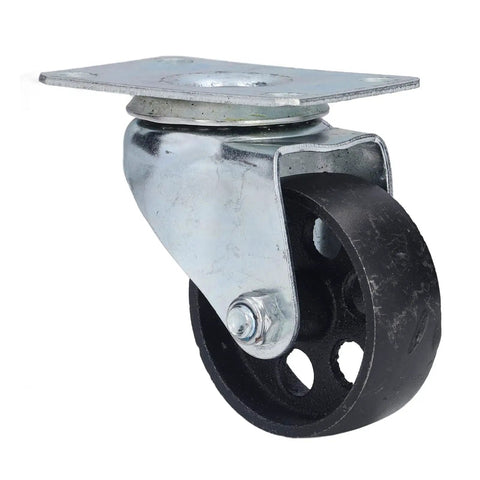 Heavy Duty 3 Inch Swivel Caster Wheel Pair Dual Bearing Cast Iron Housing Industrial Rubber Tread for utility cart