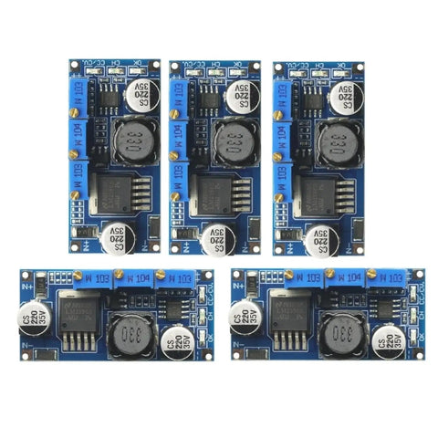 Five Pack Constant Current LED Driver DC-DC Converter 7V-35V Step Down CC CV Power Supply Module Adjustable Up To 3A LM2596S-ADJ