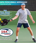 Playing with Two Paddle Pickleball Set With USAPA Approval Includes Balls Bag And Grip Tapes Pro Grade Fiberglass Paddles