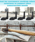 8 Pack Concrete Screed Brackets for Screed Bars and Lumber Beefy Iron Construction on construction site
