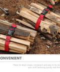 Heavy Duty Outdoor Packing Straps With Quick Release Buckles 1.5m Nylon Luggage Ties securing wooden logs