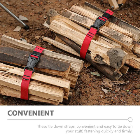 Heavy Duty Outdoor Packing Straps With Quick Release Buckles 1.5m Nylon Luggage Ties securing wooden logs