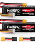 2-pack 4S LiPo Battery Pack 14.8V 6500mAh 130C RC Power for Maxx X Maxx Cars with XT60 plug