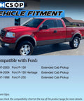 Red Ford F-150 Extended Cab Pickup compatible with Rear Left Driver Side Door Lock Latch And Cable Assembly Replacement For F150 F250 Extended Cab Pickup 1997 1998 1999 2000 2001 2002 2003 2004 Bolt On Easy Install OEM Grade Heavy Duty Repair OE 6L3Z-18264A27-A